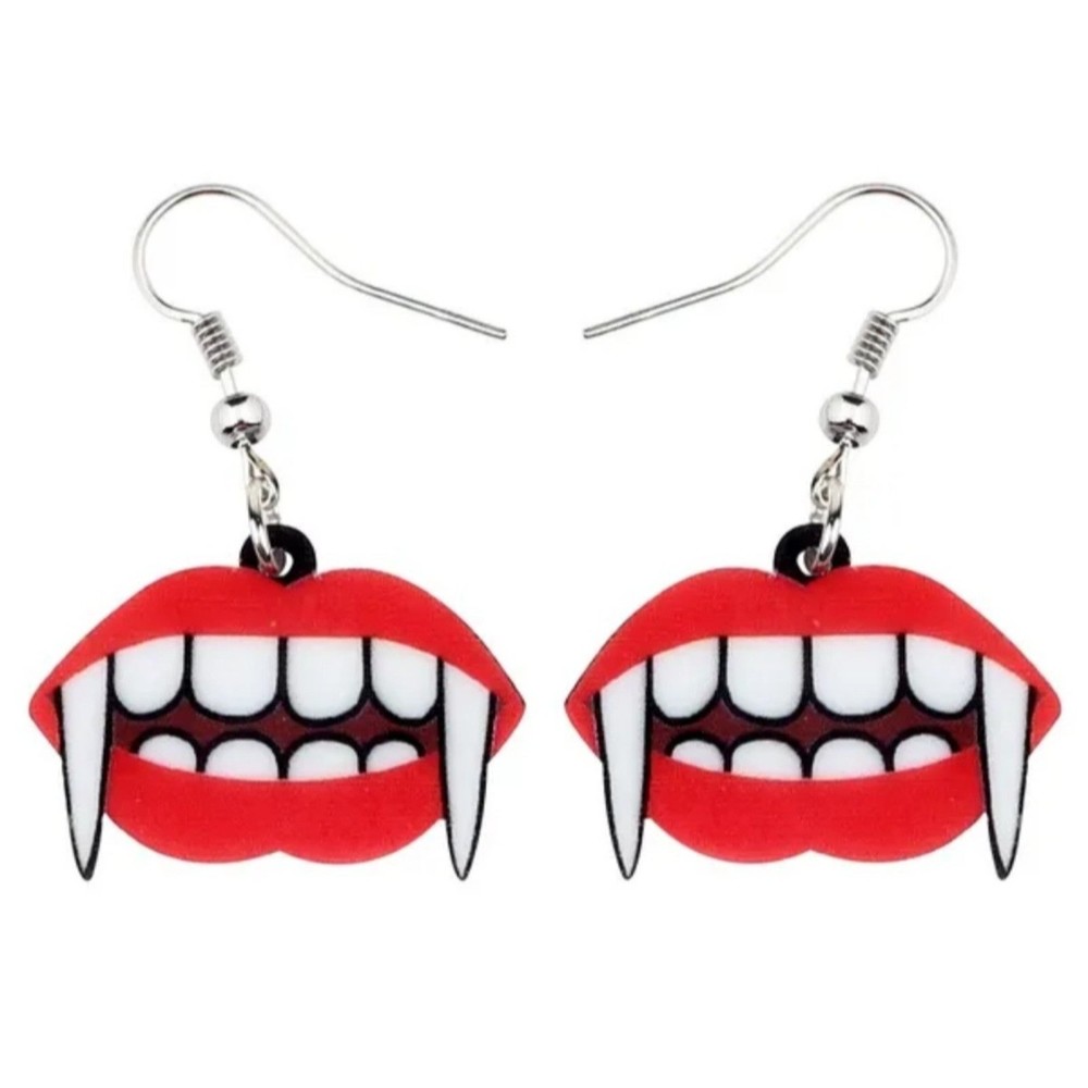 Fang Lips‎ Acrylic Earrings